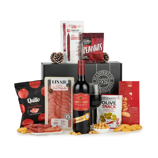 Savoury Gift Box with Red Wine